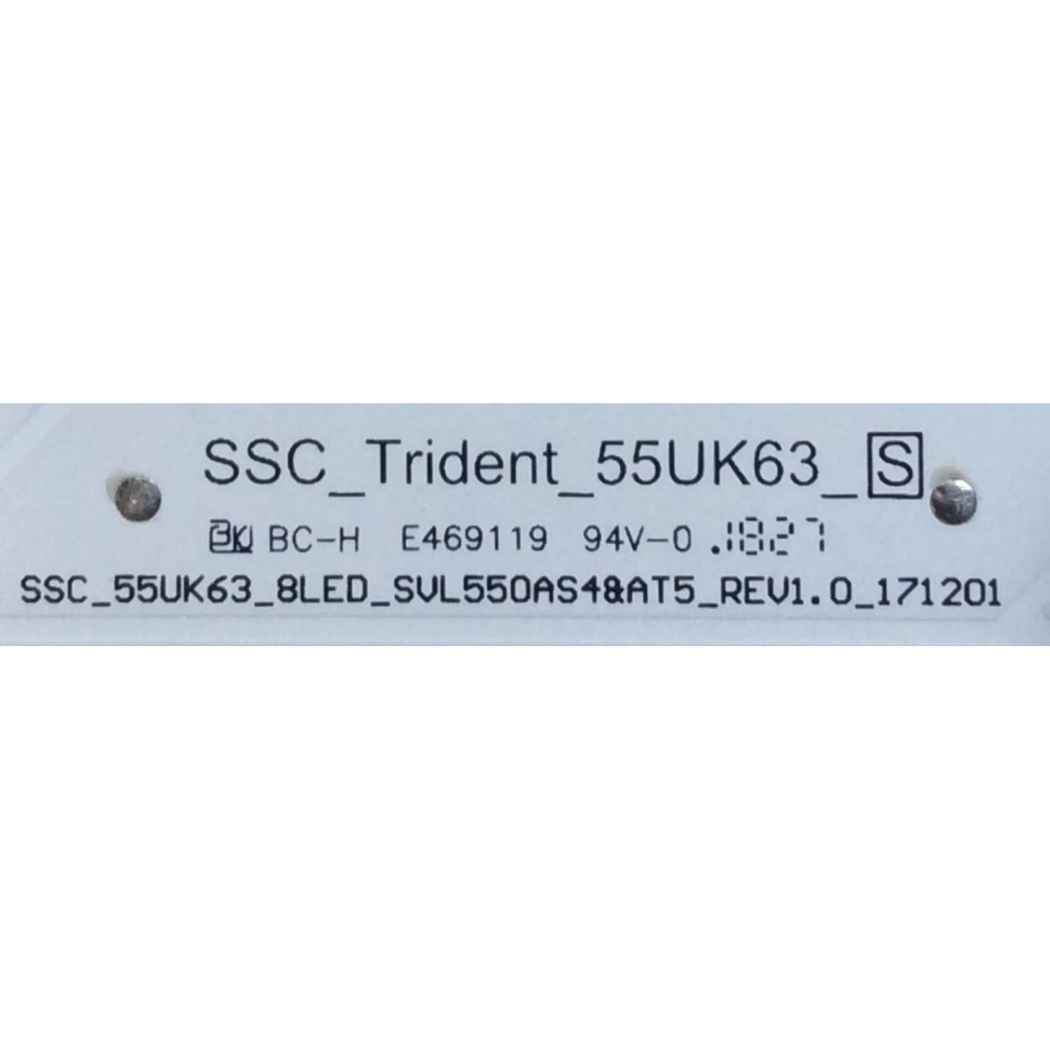 KIT DE LEDS PARA TV LG ORIGINAL 3 PIEZAS / NUMERO DE PARTE EAV63992901 / SSC_TRIDENT_55UK63 / SSC_55UK63_8LED_SVL550AS48AT5_REV1.0_171201 / SVL550AS48AT5 / 171201 / PANEL NC550DGG / MODELOS 55UK6300PUE / 55UK6300PU / 55UK6200PU / 55UN7000PU / 55UN7100PU - Imagen 2